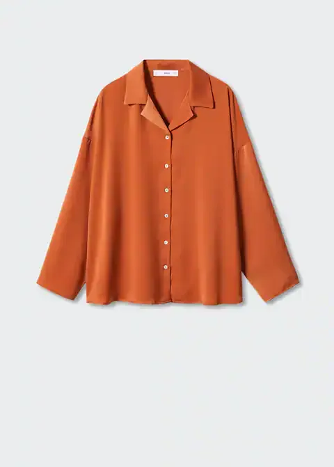 Camisa Satinada Botones — Indumentaria Mujer de Trendy Store