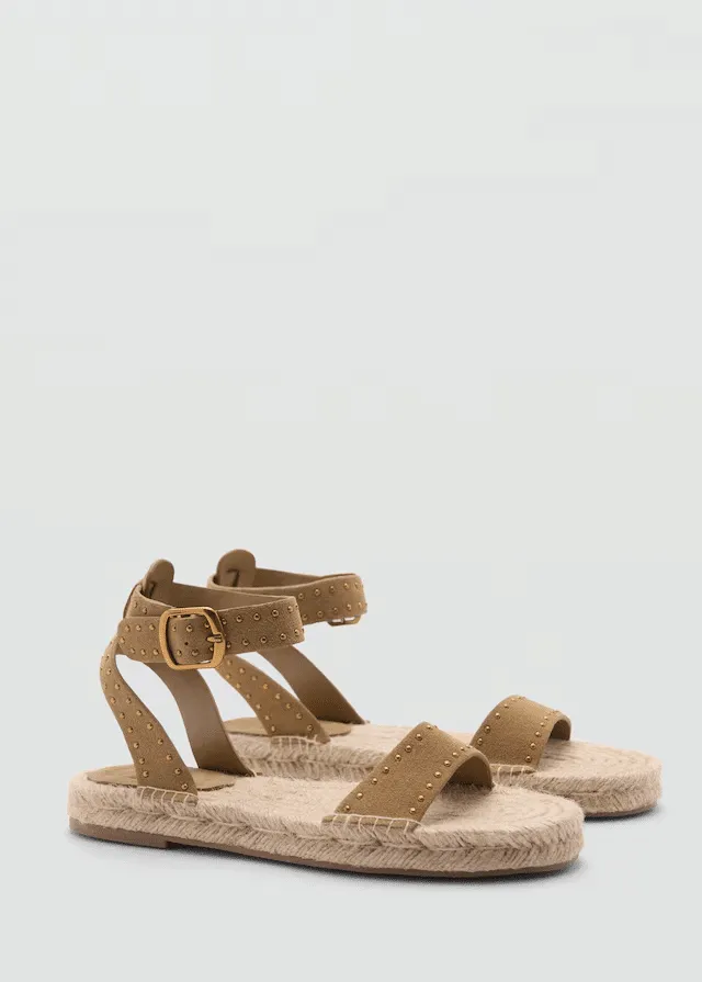 Sandalia Piel Tachuelas — Zapatos Mujer de Trendy Store